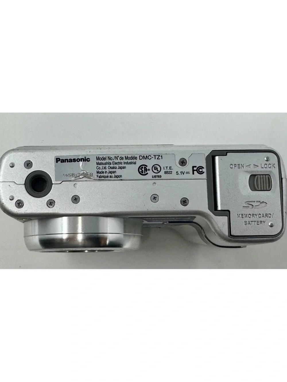 Panasonic Lumix DMC-TZ1 6MP Digital Camera 10x Optical Zoom w/ Box & Battery